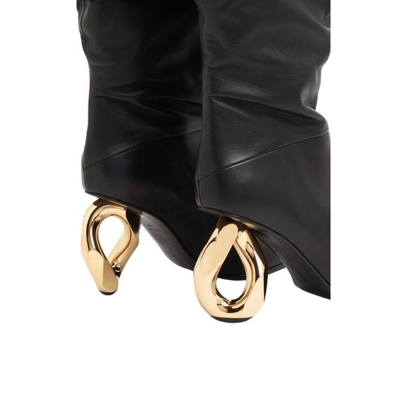 JW Anderson - Chain Leather Heeled Boots - IT 39 - Picture 5 of 7